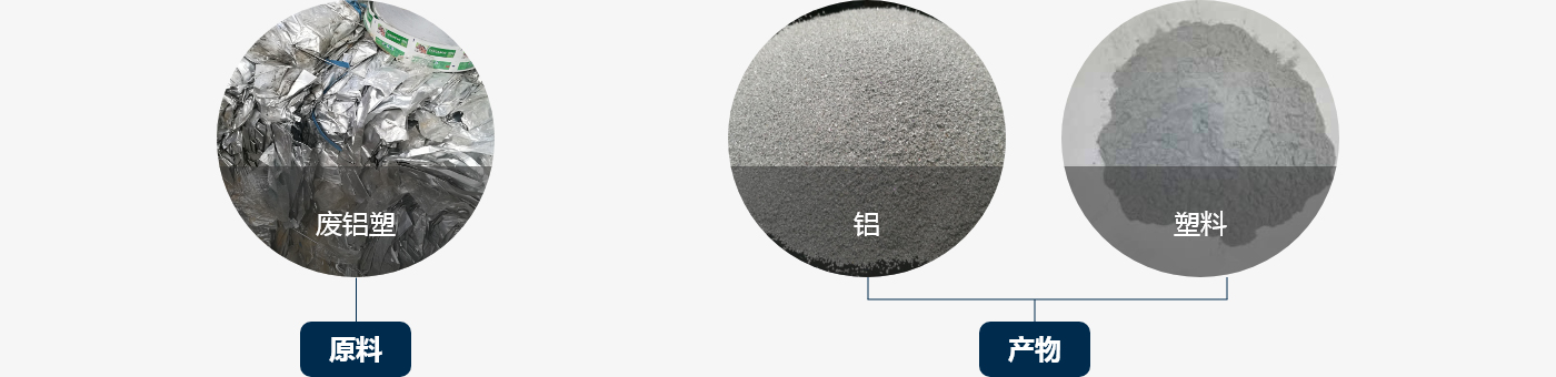 鋁塑分離設(shè)備原料及產(chǎn)物