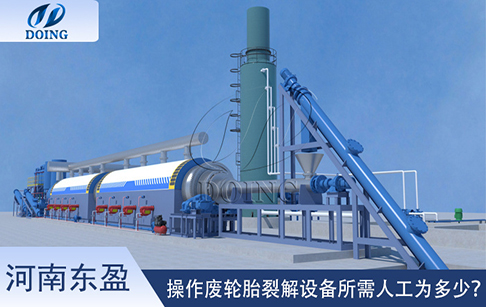 操作廢輪胎裂解設備所需人工為多少？