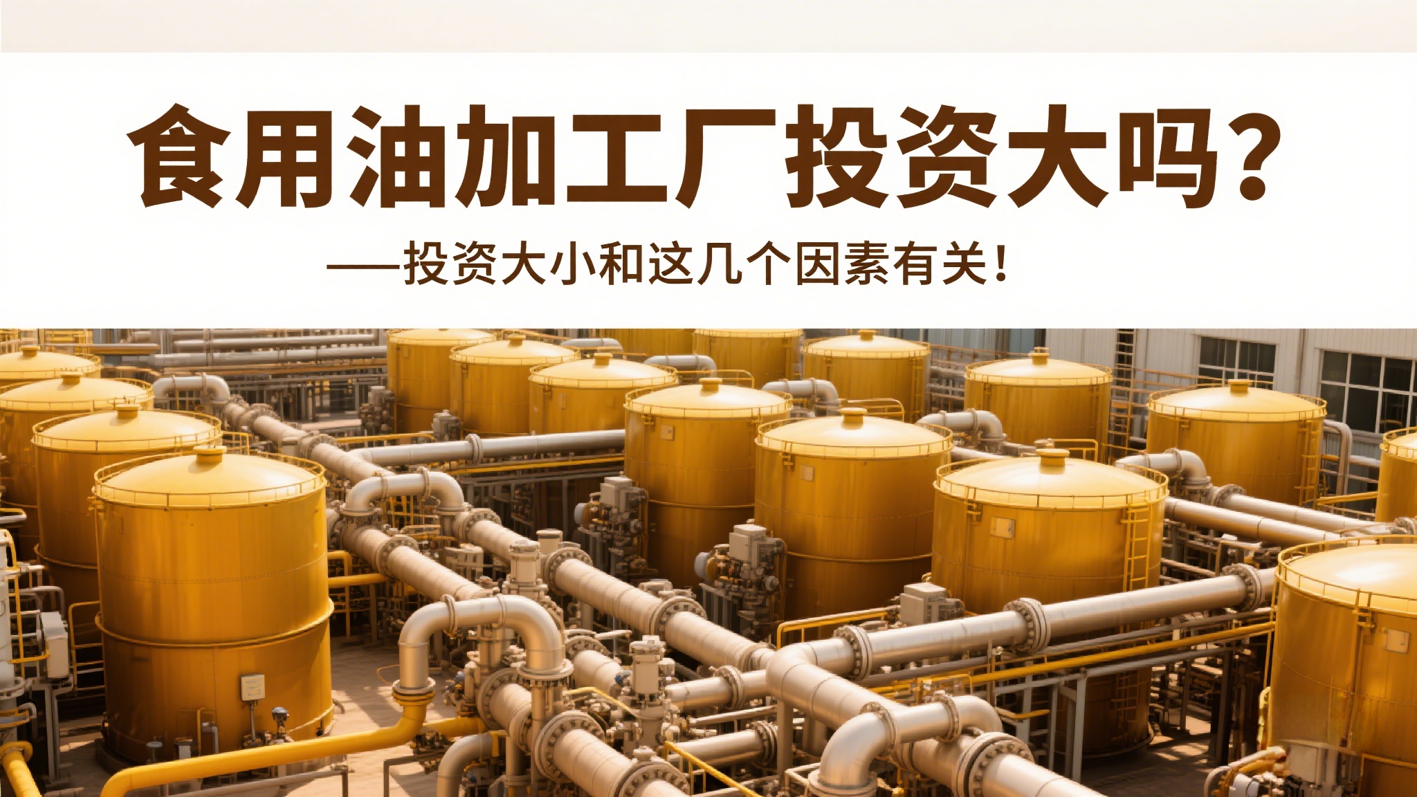 食用油加工廠投資大嗎？投資大小和這幾個(gè)因素有關(guān)！